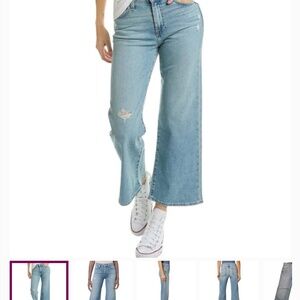 Hudson Rosie High Rise Wide Leg Ankle Jeans, 25